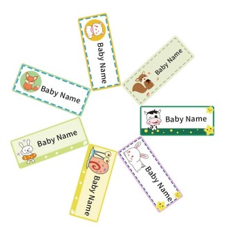 Primary School Children Name Sticker Label, Size: 1x2.5 Inch(4 Combinations)