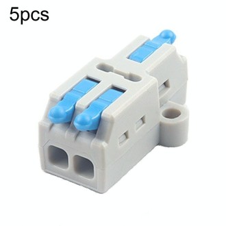 D1-2 Push Type Mini Wire Connection Splitter Quick Connect Terminal Block(Blue)