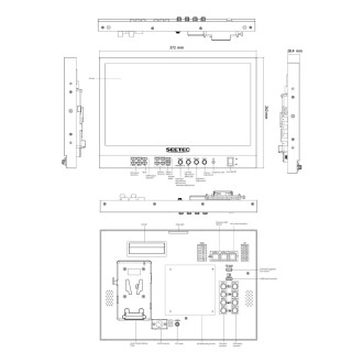 SEETEC ATEM156S 15.6 inch 3G-SDI HDMI Full HD 1920x1080P Multi-camera Broadcast Monitor(AU Plug)