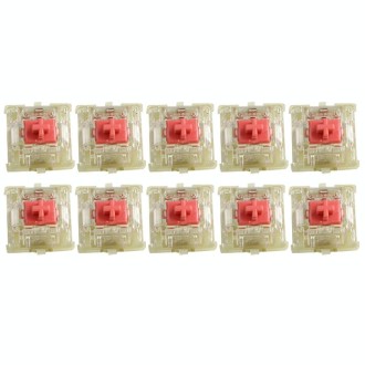 10PCS Cherry MX RGB Transparent Shaft Switch Mechanical Keyboard Triangular Shaft Body, Color: Mute Pink Shaft 