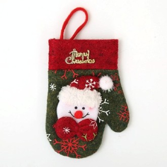 Christmas Decorations Restaurant Decorations Gift Bag Knife and Fork Set Gloves Style(Snowman)