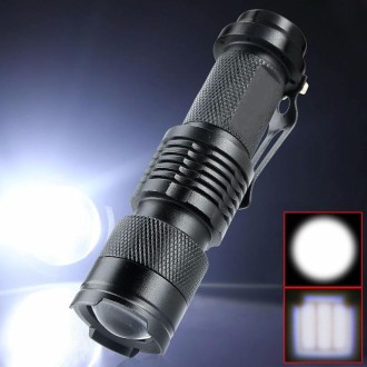 LED Outdoor Rechargeable Telescopic Zoom Mini Glare Flashlight, Specification:Single 