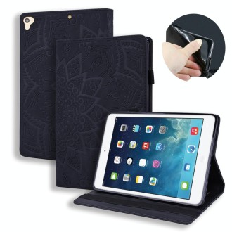 For iPad Pro 9.7 inch Calf Pattern Double Folding Design Embossed Leather Case with Holder & Card Slots & Pen Slot & Elastic Ban