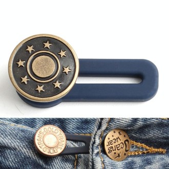 15 PCS 17mm Nail-Free Detachable Button Jeans Retractable Button Universal Extension Button(Style 9)