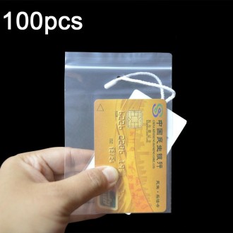 6 x 9cm 100pcs  Perforated Ziplock Bag Thickened Transparent Packaging Bag Plastic Sealed Bag(Lower Hole)