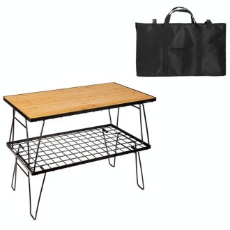 AOTU YT1001 Outdoor Bamboo Storage Bag with 2 Mesh Tables