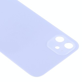 Glass Back Cover with Appearance Imitation of iP12 for iPhone XR(Purple)