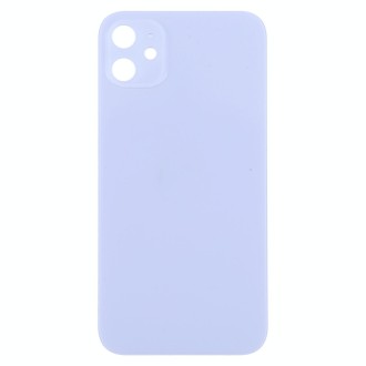 Glass Back Cover with Appearance Imitation of iP12 for iPhone XR(Purple)