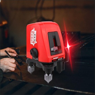 AK435 Laser Level 3D Self Leveling 2 Line Lasers Horizontal Vertical Lasers Level 360 Tripod Mini Laser Levels