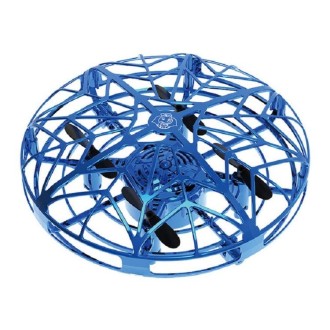 UFO Induction Aircraft Gesture Four-axis Induction Flying Saucer Suspension Children Toys(Blue)