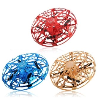 UFO Induction Aircraft Gesture Four-axis Induction Flying Saucer Suspension Children Toys(Blue)