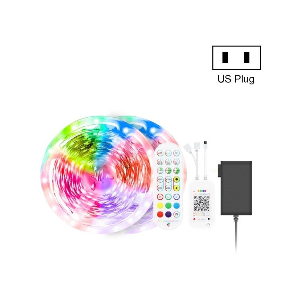 15M 450 LEDs Bluetooth Suit Smart Music Sound Control Light Strip Waterproof 5050 RGB Colorful Atmosphere LED Light Strip With 2