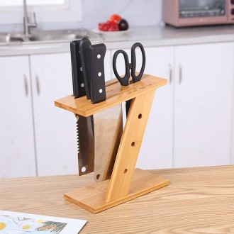 Kitchen Multifunctional Knife Storage Rack, Specification: Z-shaped