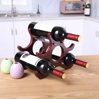 Living Room Bar Wine Rack Decorative Ornaments(Red)