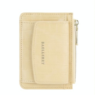 Baellerry Crocodile Pattern Multifunctional Card Holder Small Zipper Coin Purse(Yellow)