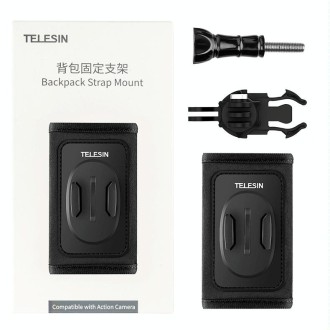 TELESIN Backpack Shoulder Strap Bracket Mount for GoPro Hero / Insta360 /  SJCAM / DJI Action Accessories, Spec: Set B