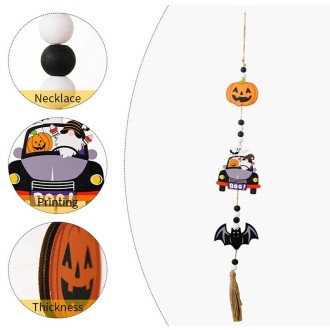 Halloween Home Party Bead Hanging Tag Holiday Scene Decoration Props(Witch)