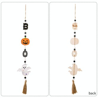 Halloween Home Party Bead Hanging Tag Holiday Scene Decoration Props(Witch)