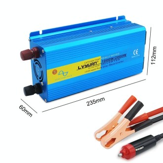 LVYUAN  2000W Car Home Pure Sine Wave Solar Inverter, Specification: 12V To 220V EU Plug