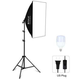 PULUZ 50x70cm Studio Softbox + 2m Tripod Mount + Single E27 30W 5700K White Light LED Bulb Photography Kit(US Plug)