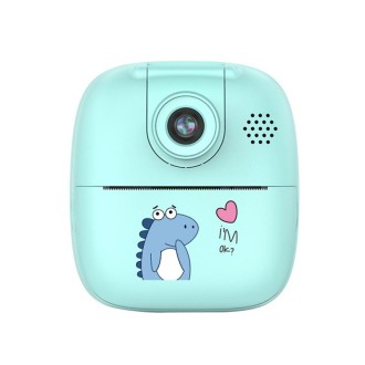 A18 HD Printable Cartoon Kids Digital Camera with Rotating Lens, Spec: Blue+16G