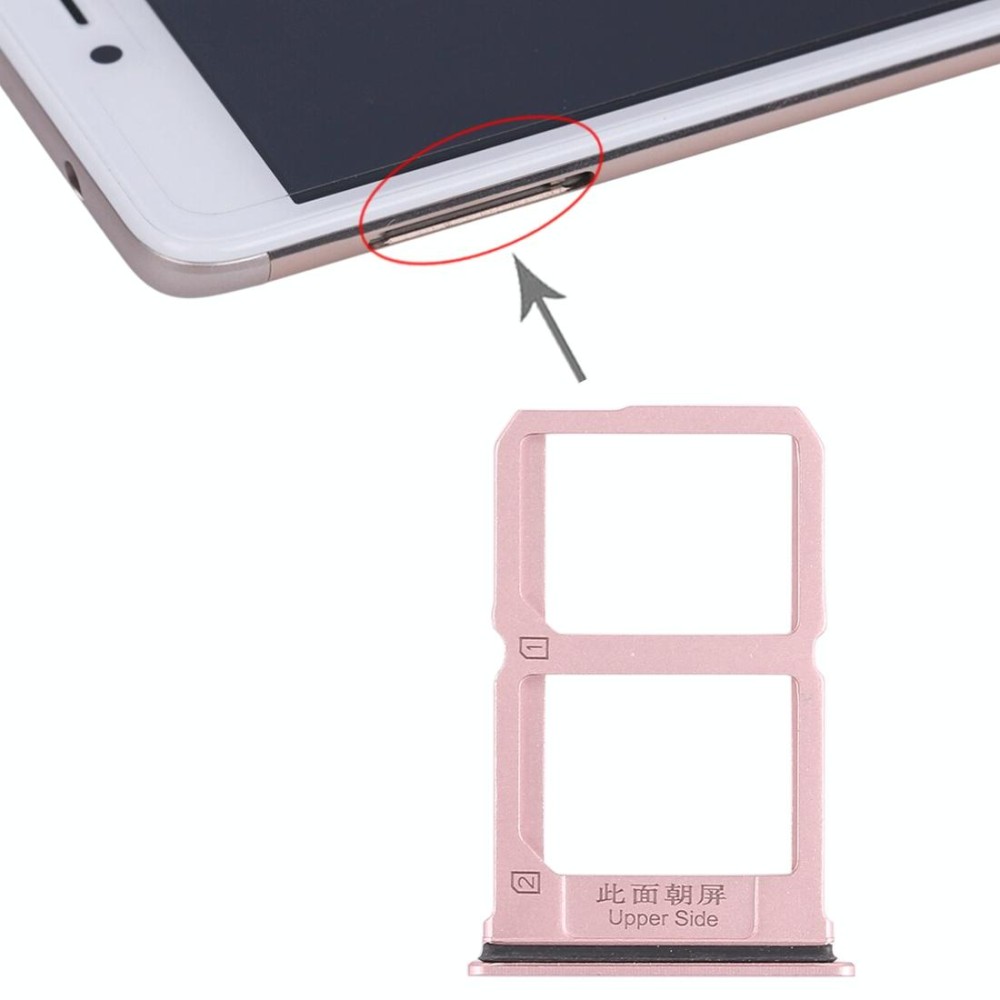 For Vivo X9 2 x SIM Card Tray (Rose Gold)