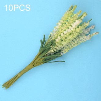 10 PCS DIY Wreath Material Artificial Flowers PE Mini Lavender Wedding Home Decoration(Green)