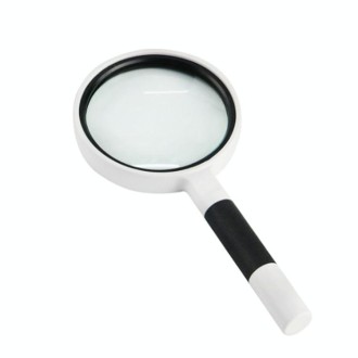 Hand-Held Reading Magnifier Glass Lens Anti-Skid Handle Old Man Reading Repair Identification Magnifying Glass, Specification: 6