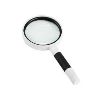 Hand-Held Reading Magnifier Glass Lens Anti-Skid Handle Old Man Reading Repair Identification Magnifying Glass, Specification: 7