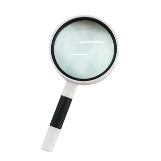 Hand-Held Reading Magnifier Glass Lens Anti-Skid Handle Old Man Reading Repair Identification Magnifying Glass, Specification: 8