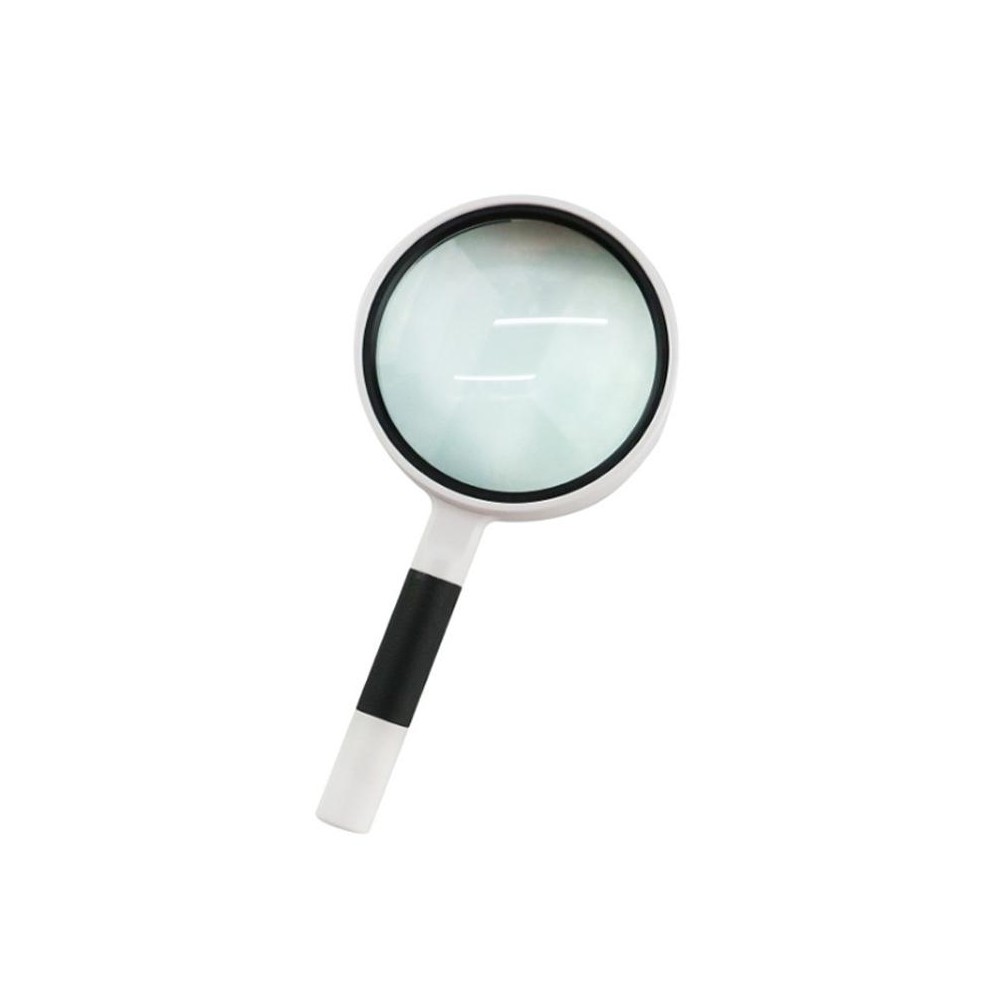 Hand-Held Reading Magnifier Glass Lens Anti-Skid Handle Old Man Reading Repair Identification Magnifying Glass, Specification: 8