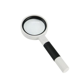 Hand-Held Reading Magnifier Glass Lens Anti-Skid Handle Old Man Reading Repair Identification Magnifying Glass, Specification: 5