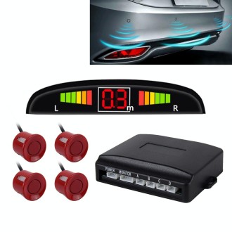 Car Buzzer Reverse Backup Radar System - Premium Quality 4 Parking Sensors Car Reverse Backup Radar System with LCD Display(Dark