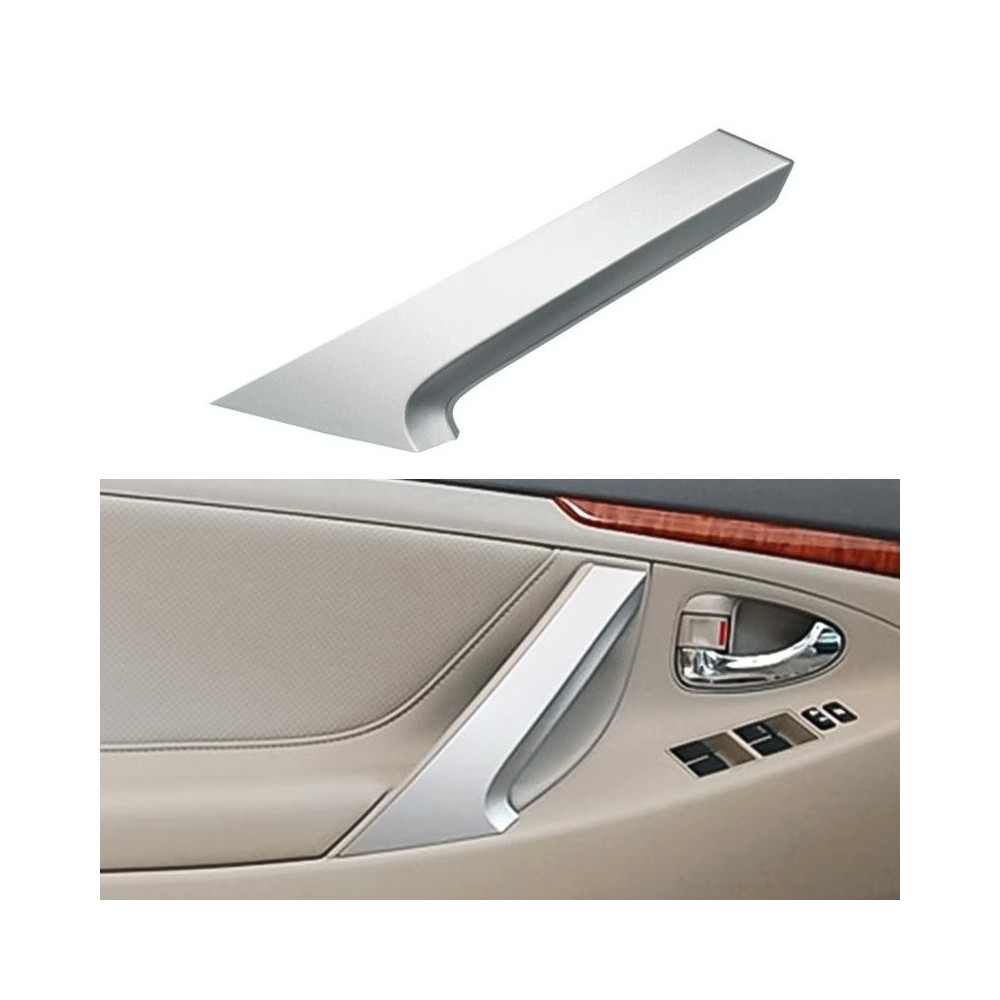 For Toyota Camry 2006-2011 Left-hand Drive Car Door Inside Handle Cover 74646-06080, Type:Left Rear(Silver)