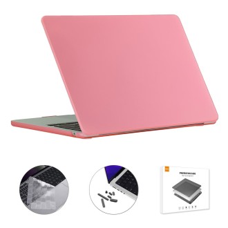 For MacBook Air 15.3 A2941 ENKAY EU Version 3 in 1 Matte Protective Case with TPU Keyboard Film & Anti-dust Plugs(Pink)