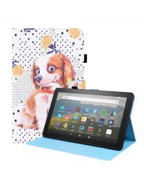 For Amazon Fire HD 8 2020 10th Gen Animal Pattern Horizontal Flip Leather Case with Holder & Card Slots & Photo Frame & Sleep / 