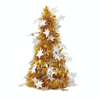 Mini Desktop Christmas Tree Hotel Shopping Mall Christmas Decoration, Size: With Five-pointed Star(Gold)