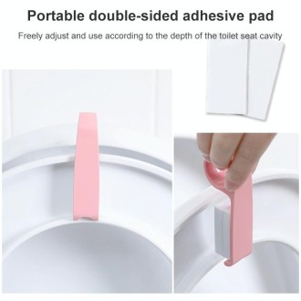 10 PCS Creative Anti-dirty Ring Toilet Lid Lift Toilet Accessories(Pink)