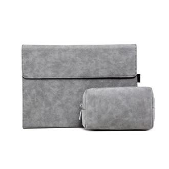 For Microsoft Surface Pro 7 / 7+ South African Sheepskin Magnetic Horizontal Flip Leather Case + Power Supply Bag with Pen Slot 