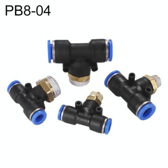 PB8-04 LAIZE Plastic T-type Tee Male Thread Pneumatic Quick Connector