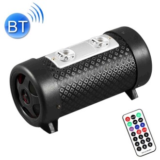 4 inch Round Shape Stereo Motorcycle / Car / Household Subwoofer, Built-in Bluetooth, Support TF Card & U Disk Reader, with Remo