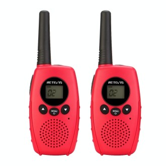 1 Pair RETEVIS RT628B 0.5W EU Frequency 446MHz 3CHS Simple Handheld Children Walkie Talkie(Red)