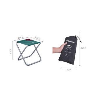 ShineTrip Outdoor Large Folding Stool Outdoor Camping Fishing Portable Folding Stool(Dark Green)