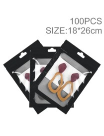 100pcs 18×26cm HD Transparent Window Phone Case Decoration Sealed Bag(Black)