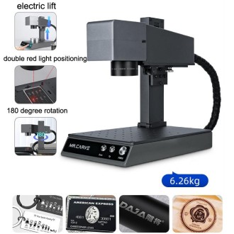 DAJA M1 Pro 10W Metal Nameplate High Precision Characters Laser Carving Machine, Style:Industrial Software(US Plug)