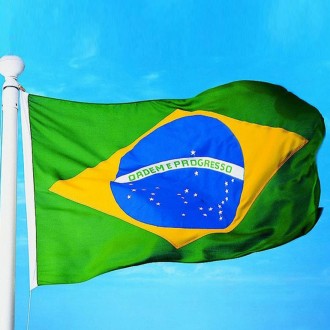 Polyester Material Brazil Flag, Size: 150*90cm