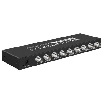 1 In 8 Out SD-SDI / HD-SDI / 3G-SDI Distribution Amplifier Video SDI Splitter(EU Plug)