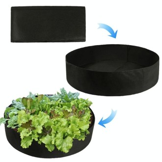 127x30cm 380L Felt Planting Barrel Indoor Outer Round Plant Bag Non-Woven Seedling Bag(Green)