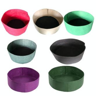 127x30cm 380L Felt Planting Barrel Indoor Outer Round Plant Bag Non-Woven Seedling Bag(Green)