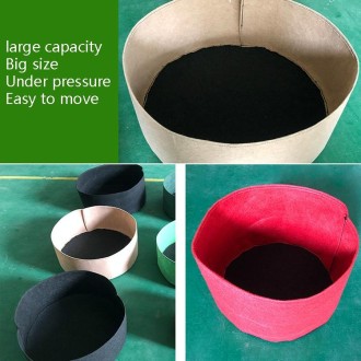 127x30cm 380L Felt Planting Barrel Indoor Outer Round Plant Bag Non-Woven Seedling Bag(Green)